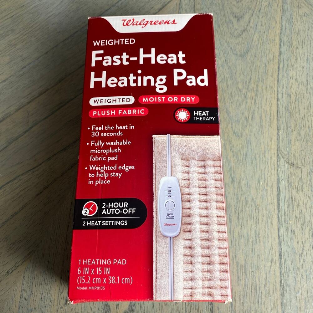 Walgreens Weighted Fast-Heat Heating Pad Plush Fabric